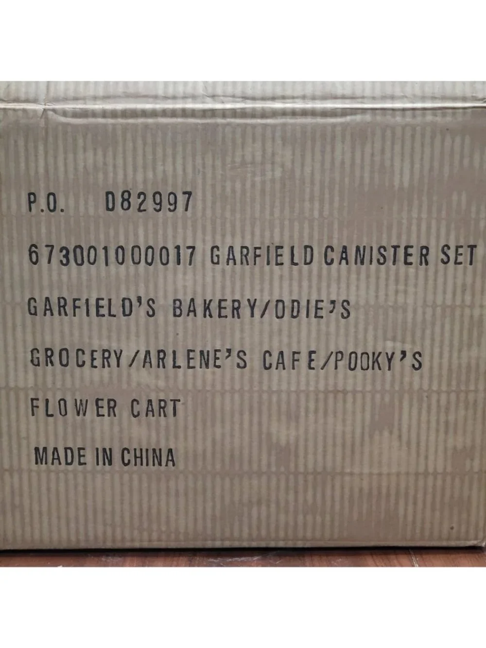 Vintage Garfield Danbury Mint Ceramic Canister Set Complete 4pc Bakery Grocery f